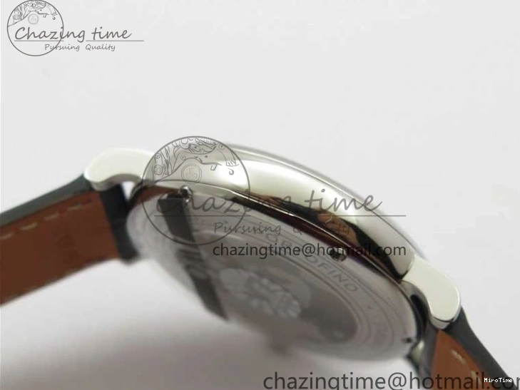MIROTIME 0501 Portofino 37mm SS V7F 1:1 Best Edition Gray Dial on Black Leather Strap A Practical 7094